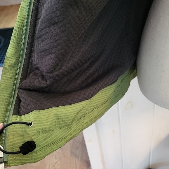 Nau Lime Green Striped Hooded Lightweight Jacket Size M - Picture 11 of 14